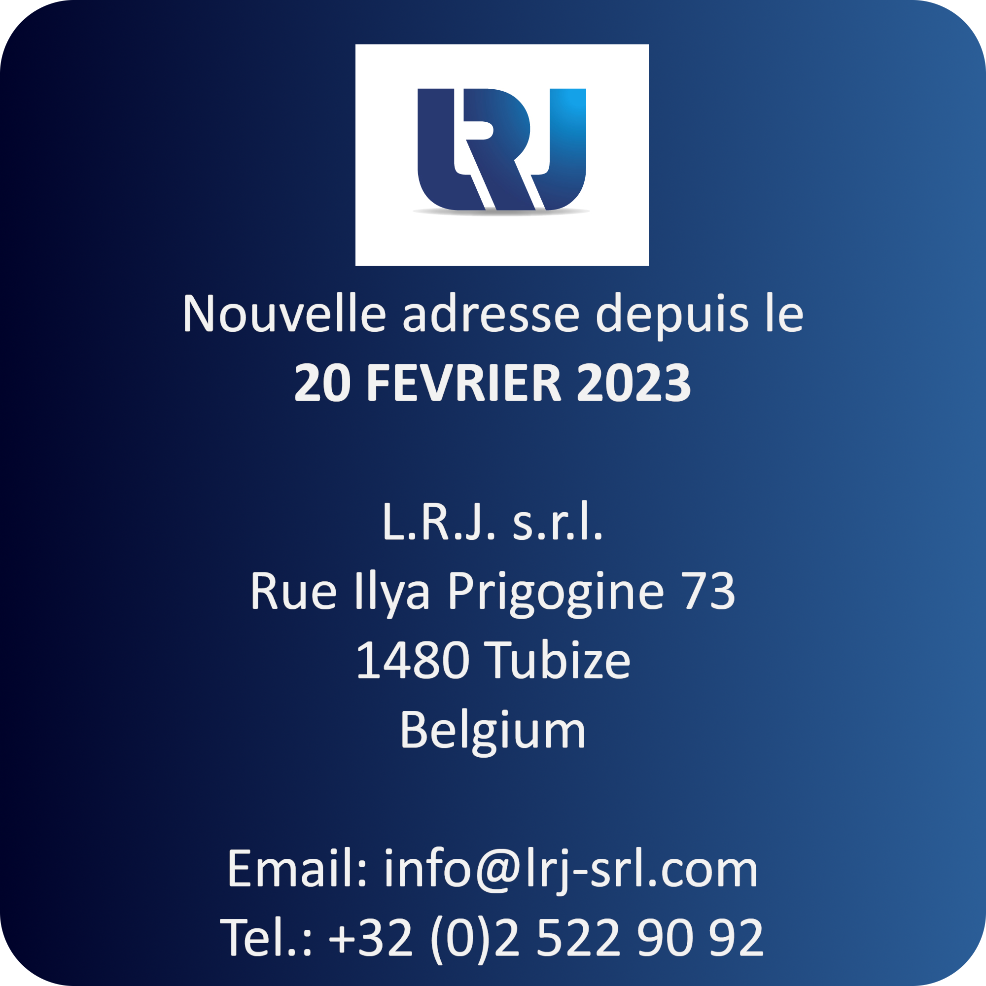 Changement d'adresse